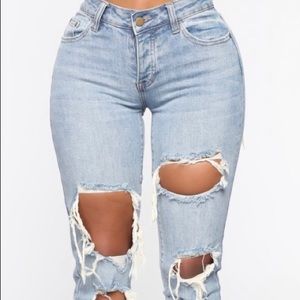 Brand new Fashion Nova Ripped Jeans